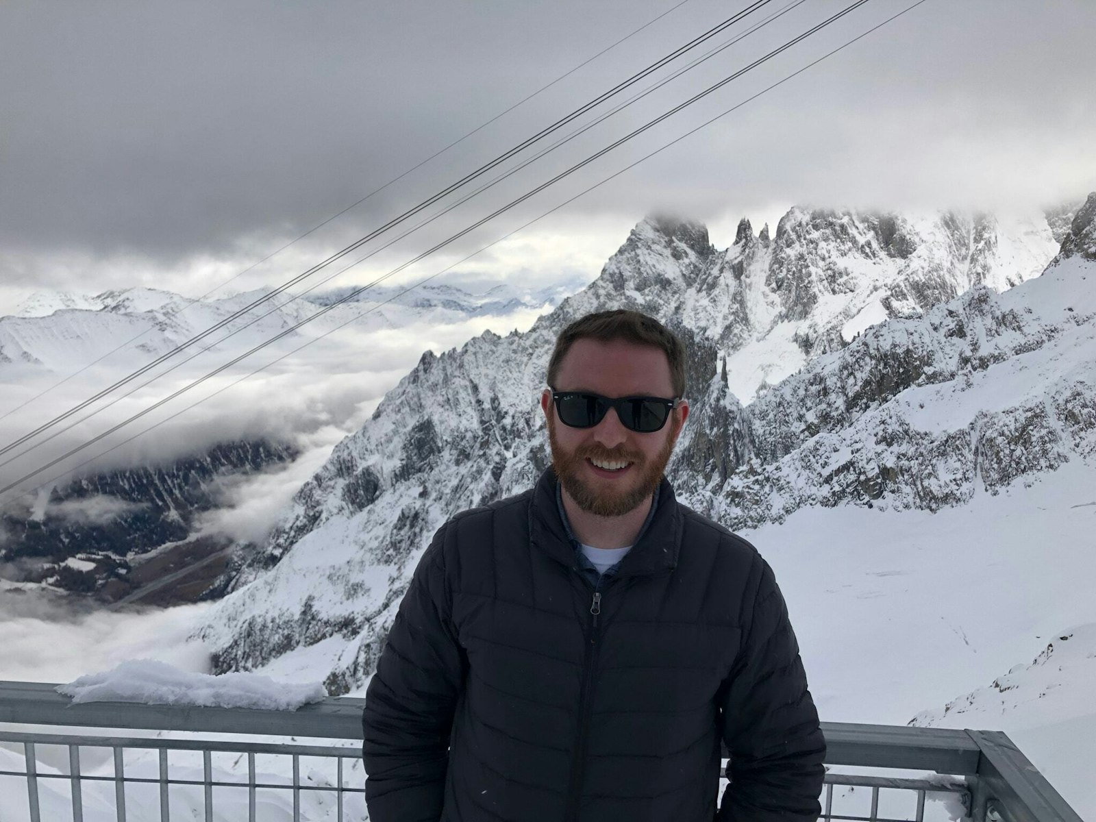 Dan checking out the snowcapped mountains